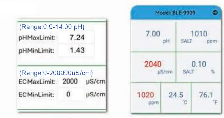 YINMIK BLE 9909 Bluetooth 5 in 1 Water Quality Tester - app 5