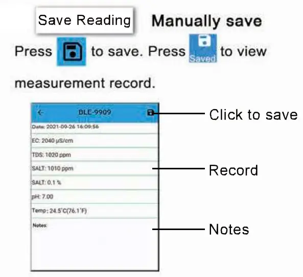 YINMIK BLE 9909 Bluetooth 5 in 1 Water Quality Tester - fig 2