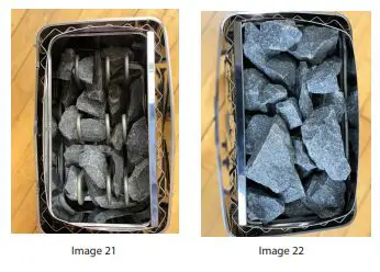 HARVIA KIP Heater - PLACING THE STONES Image 13