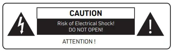 Snap One ES SNDBR-2.1 Active Soundbar System - warning