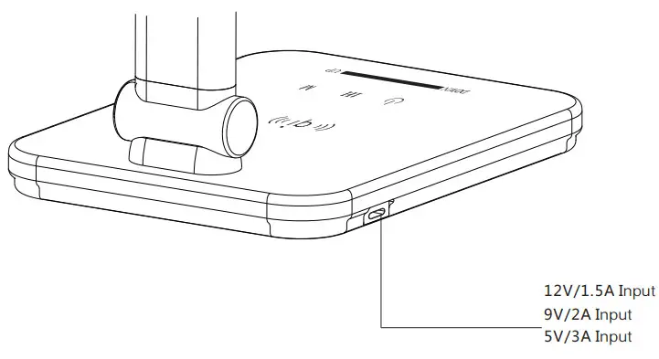 Shenzhen Qikaixin Electronic Technology HW 103D Wireless Charging Desk Lamp - Outline