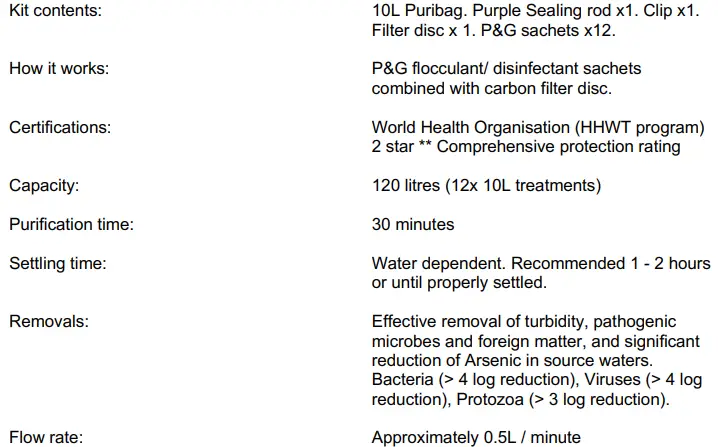 PURIBAG 10L Water Purification Bag-fig8