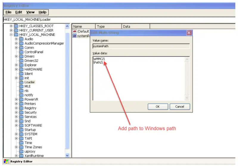 Adding folder paths to the OS