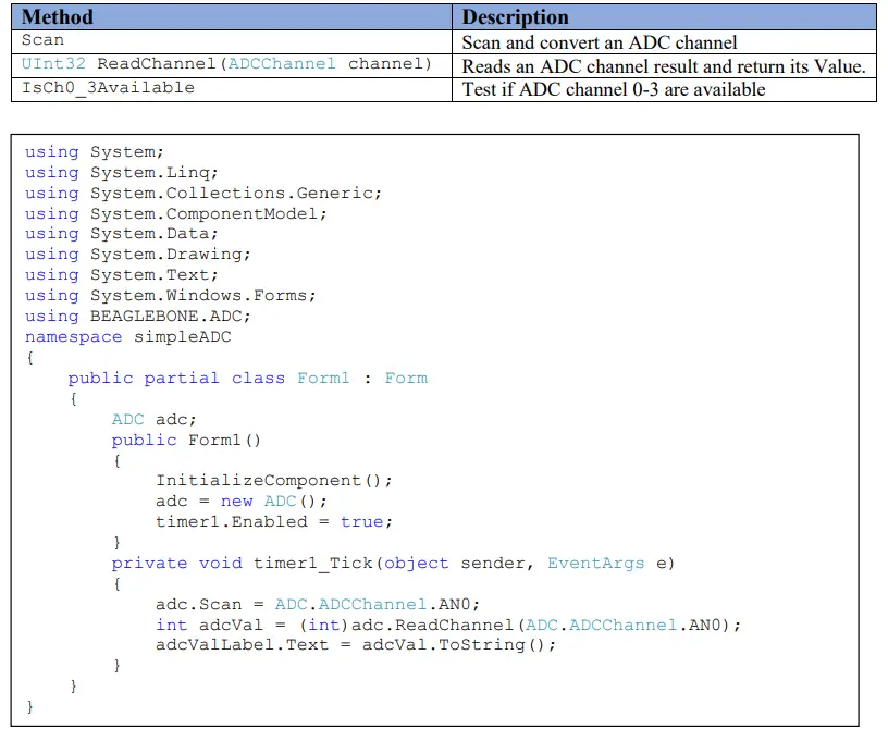 Create ADC Project Table 2