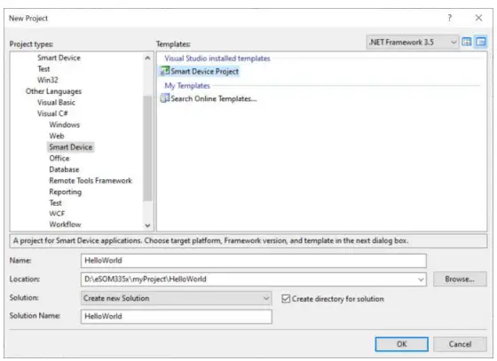 Create new project Figure 1
