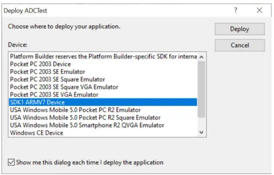 Deploy project to Device Figure 5