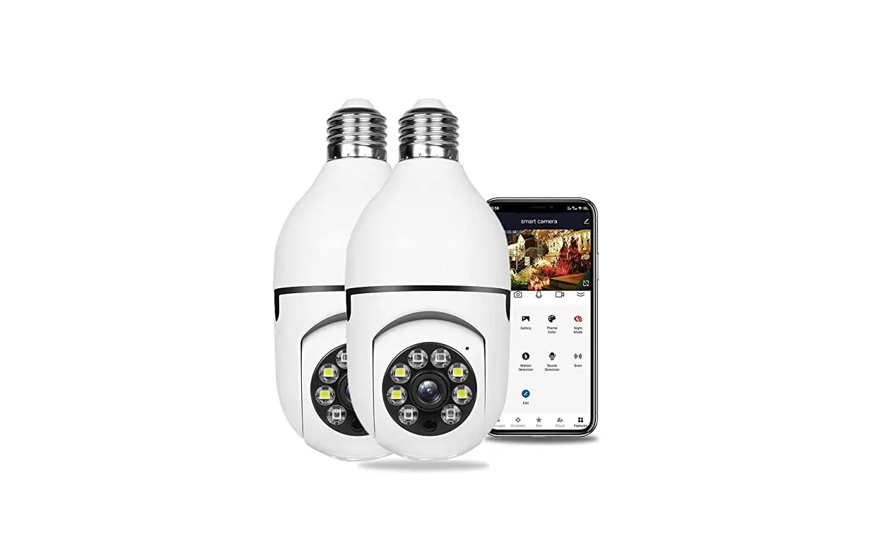 Azlnrmu 2pc Wireless Wifi Light Bulb Camera Security Camera-user Instructions