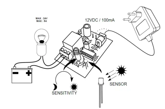 velleman WSL125 Light Sensitive Switch Kit FIG 17
