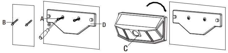 WESTINGHOUSE SR74FA02C 08 SOLAR LED AREA WALL LIGHT WITH MOTION SENSOR - light