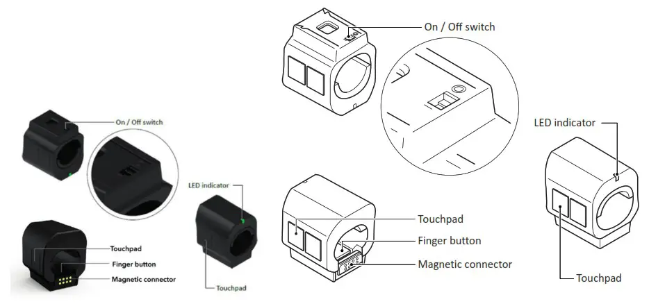 Magnima APR1050 AirPoint Ring Finger Wearable Computer Mouse - CONTROLS