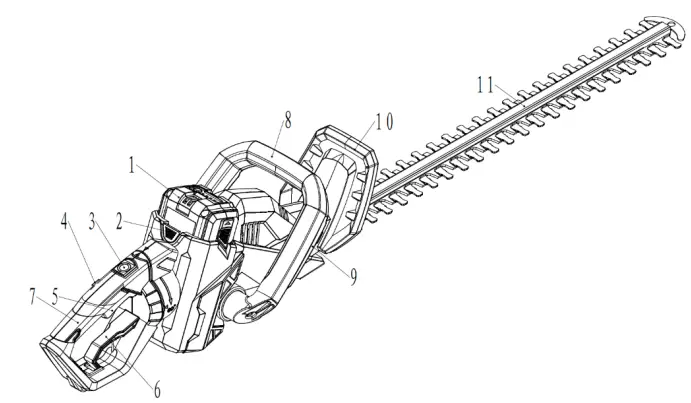 Texas HTX 4000 hedge trimmer - Fig 1