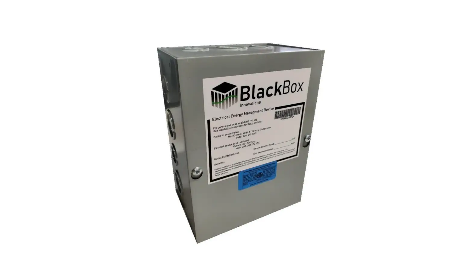 Blackbox Evems240-100 Electric Energy Management Device Instruction Manual Blackbox Evems240-100 Electric Energy Management Device Instruction Manual