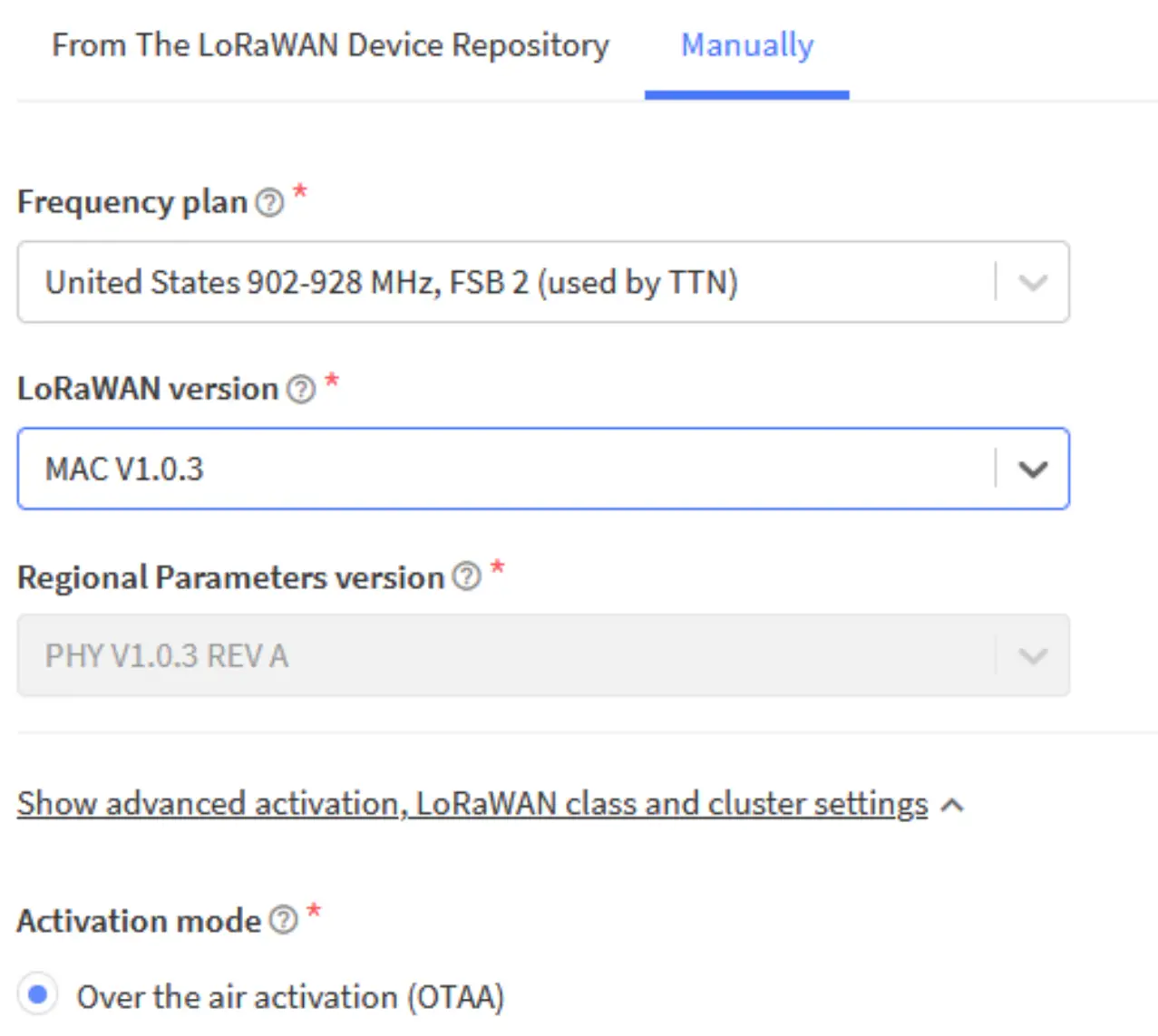 Connecting to The Things Networ