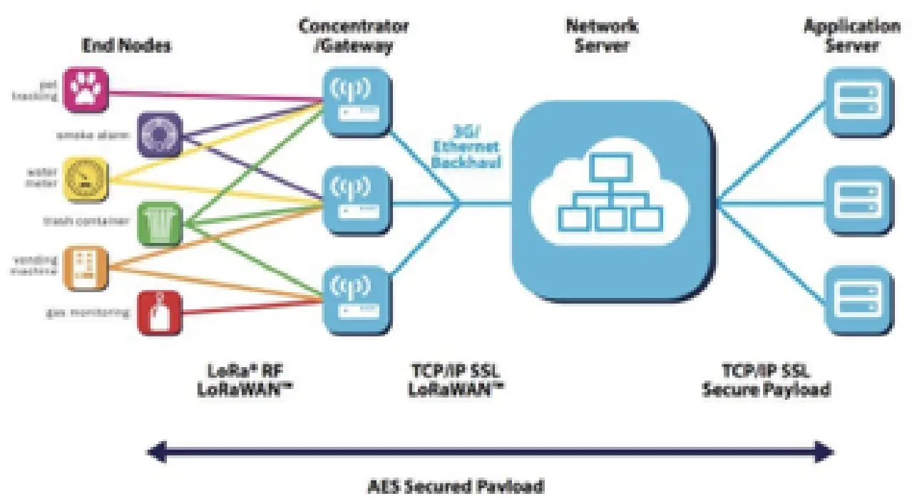LoRaWAN Network Structure