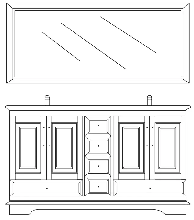 Exclusive Heritage BV-20060D Marble Vanity Cabinet