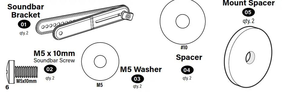 sanus WSSAFM1-B2 SOUNDBAR MOUNT DESIGNED FOR Sonos Ray - Fig 7