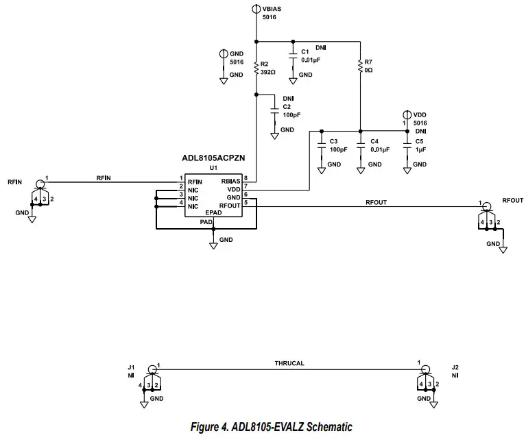 ANALOG DEVICES ADL8105-EVALZ 4 Layer Printed Circuit Board - Figure 2