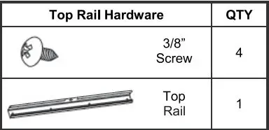 EMERSON Window Air Conditioner Owner’s Manual - Top Rail Assembly