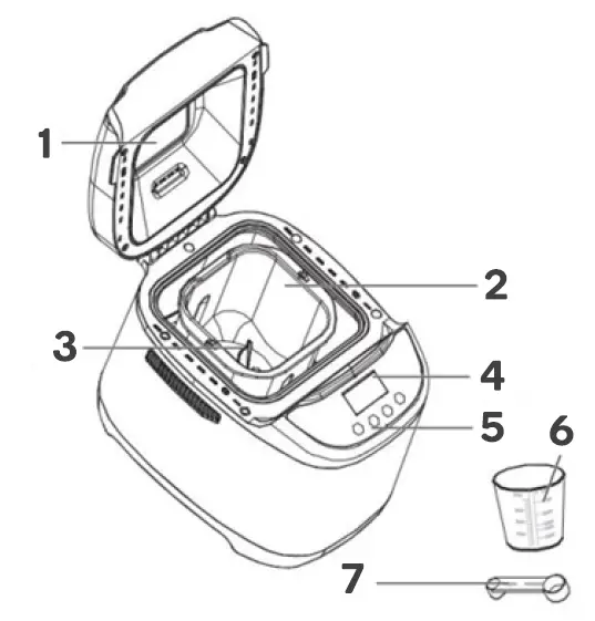 Midea 350155 Bread Maker fig 2