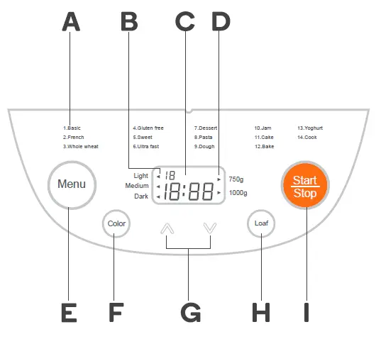 Midea 350155 Bread Maker fig 3