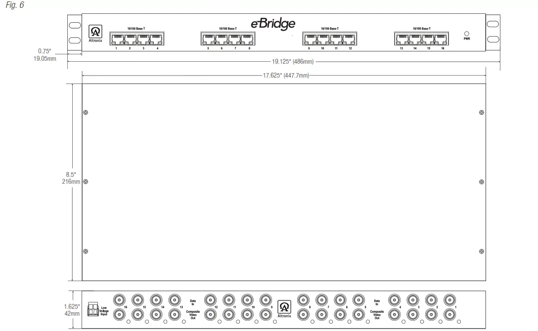 Altronix eBridge16CR 16 Port IP Over Coax Receiver - Multiple IP Cameras Over a Single Coax 2