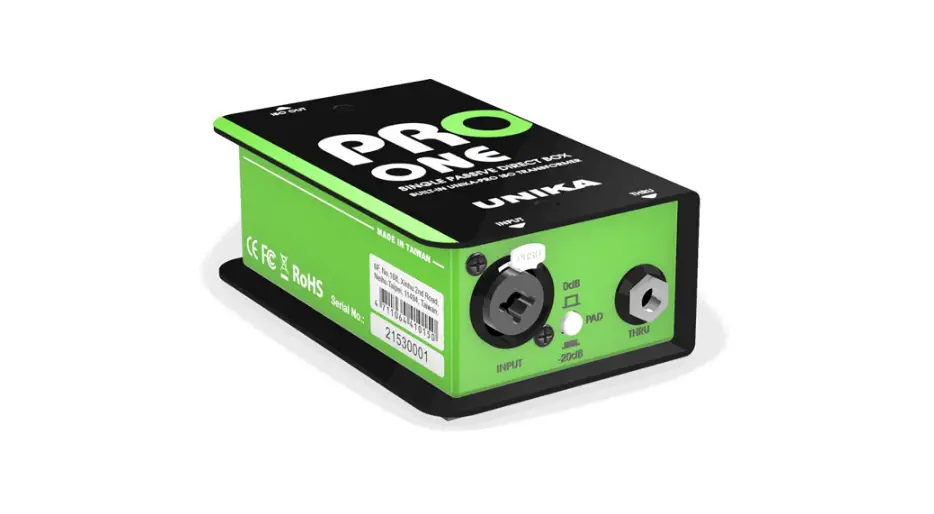 Unika Proaudio Proone Pro Series Audio Interface Single Passive Direct Box User Manual Unika Proaudio Proone Pro Series Audio Interface Single Passive Direct Box User Manual