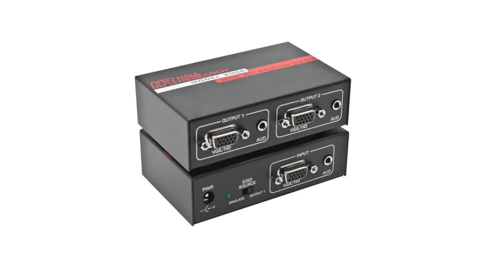 Hall Technologies 200a 2-port Vga Splitter With Stereo Audio And Edid Management User Manual Hall Technologies 200a 2-port Vga Splitter With Stereo Audio And Edid Management User Manual