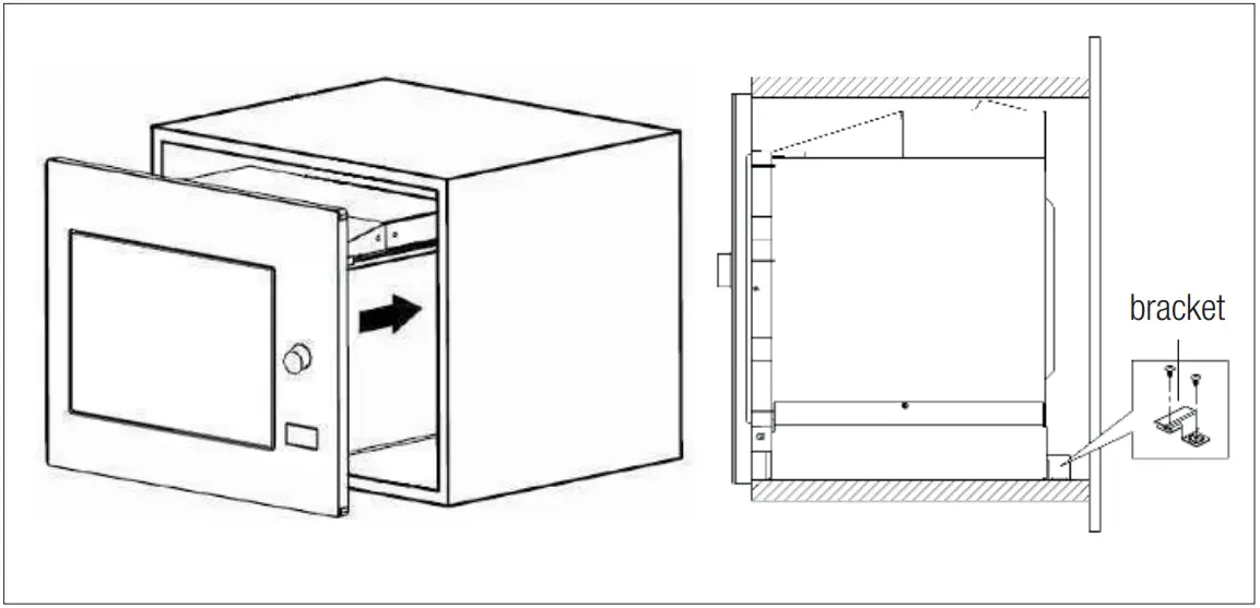 beko MGB 25332 BG 60cm Microwave Oven - Fixing the oven
