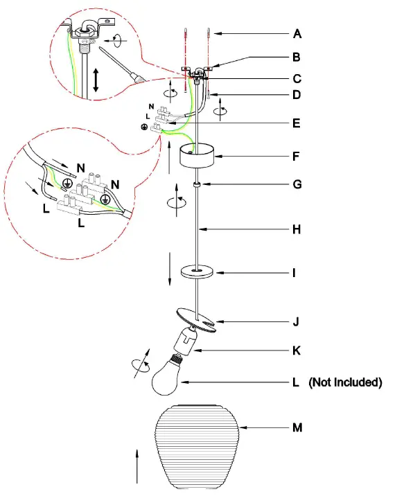 Lucci decor 011857 SOHO 1LT Small PENDANT 1