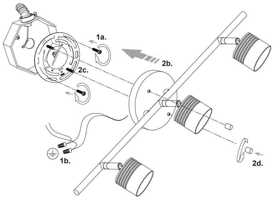 Kuzco Lighting Lyra TR10022 LED Fixed Rail Ceiling Fixture -