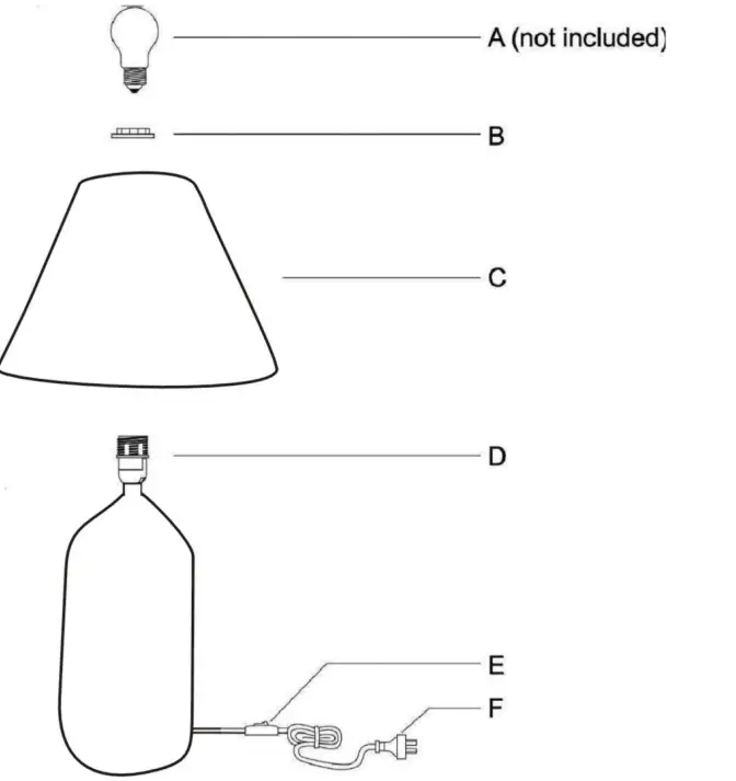 Lucci decor 281046 Freya 1 Light Table Lamp-1