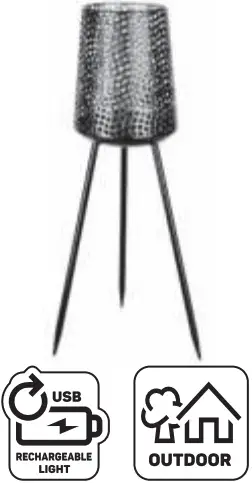 LUXFORM LED Garden Light Beehive Tripod Bronze B