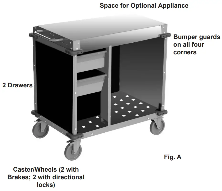 Cadco-CBC-SDCX-L1-Small-Mobile-Demo-or-Sampling-Cart-FIG-2