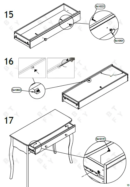 VonHaus-4000006-Grey 1-Drawer-Dressing-Table-fif-10