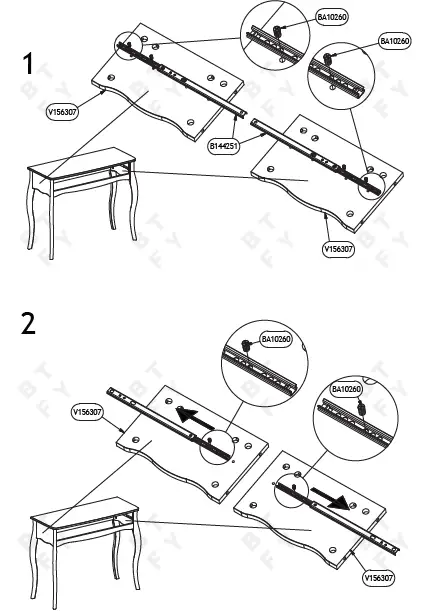 VonHaus-4000006-Grey 1-Drawer-Dressing-Table-fif-4