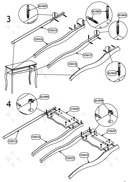 VonHaus-4000006-Grey 1-Drawer-Dressing-Table-fif-5