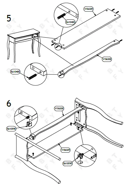 VonHaus-4000006-Grey 1-Drawer-Dressing-Table-fif-6
