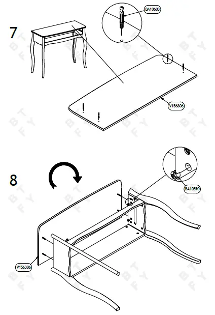 VonHaus-4000006-Grey 1-Drawer-Dressing-Table-fif-7