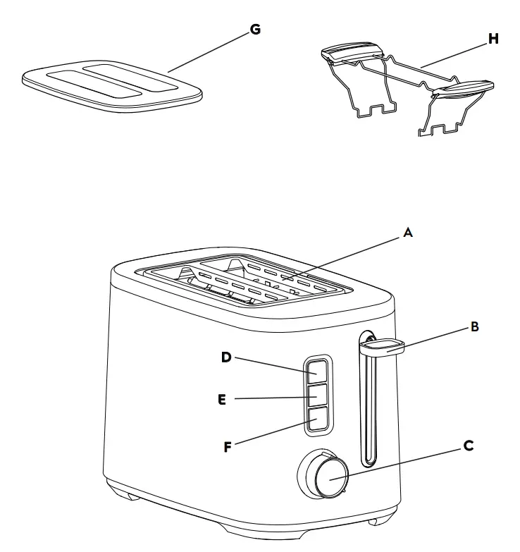 Electrolux E5TS1-50ST 2 slice bread toaster - fig 1