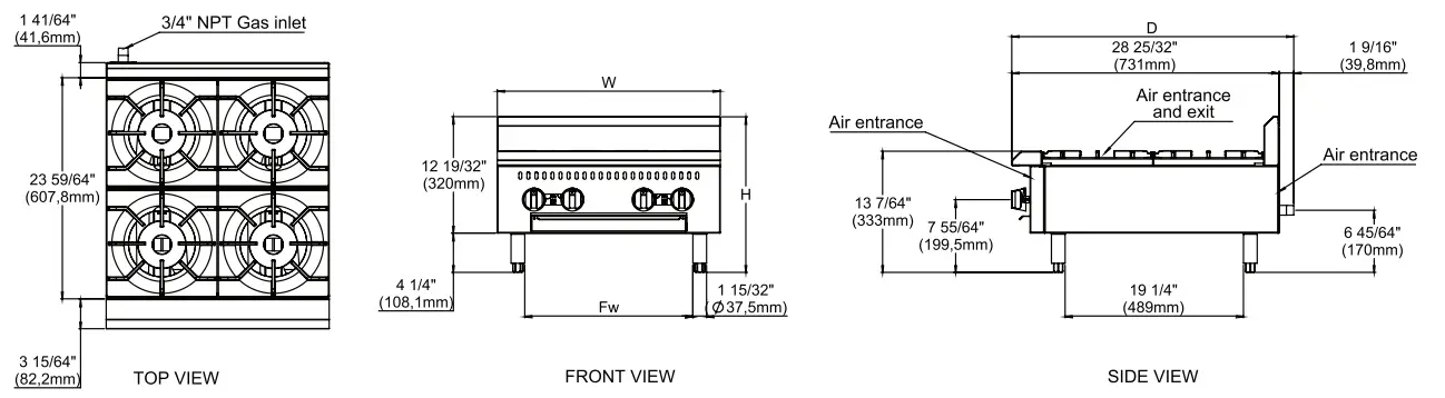 AVANTCO 177CAG Series Chef Series CAG-15-TG 15 Countertop Gas Griddle - fig 16