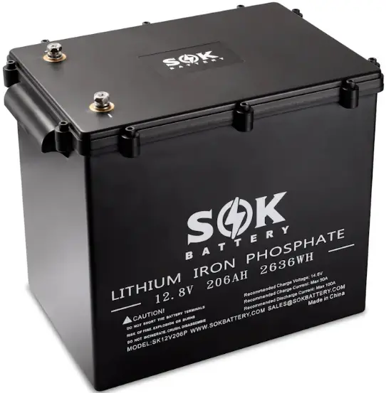 SOK BATTERIES SK12V206P Lithium Iron Phosphate Battery