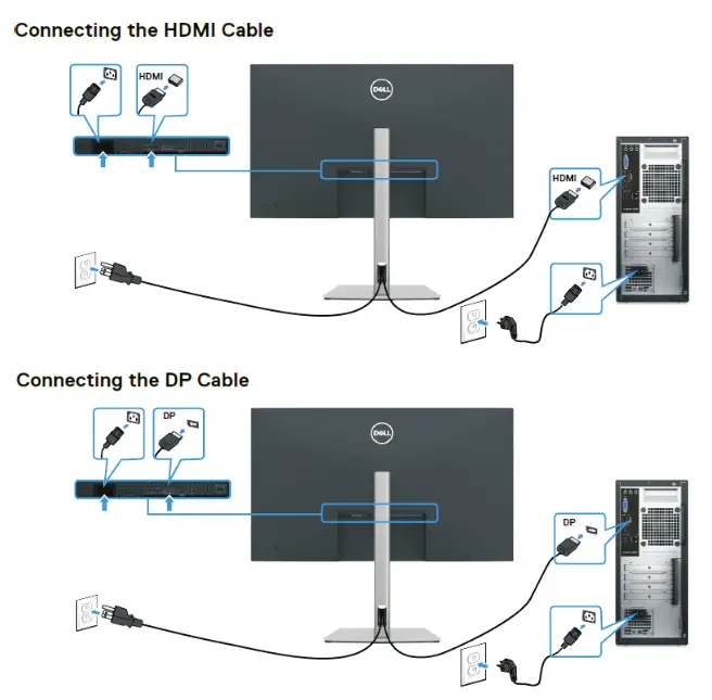 DELL P3223QE 4K USB C Hub Monitor - power 1