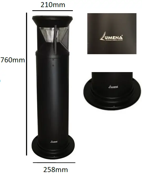 LUMENA GUARDA Professional Solar Bollard Light 1