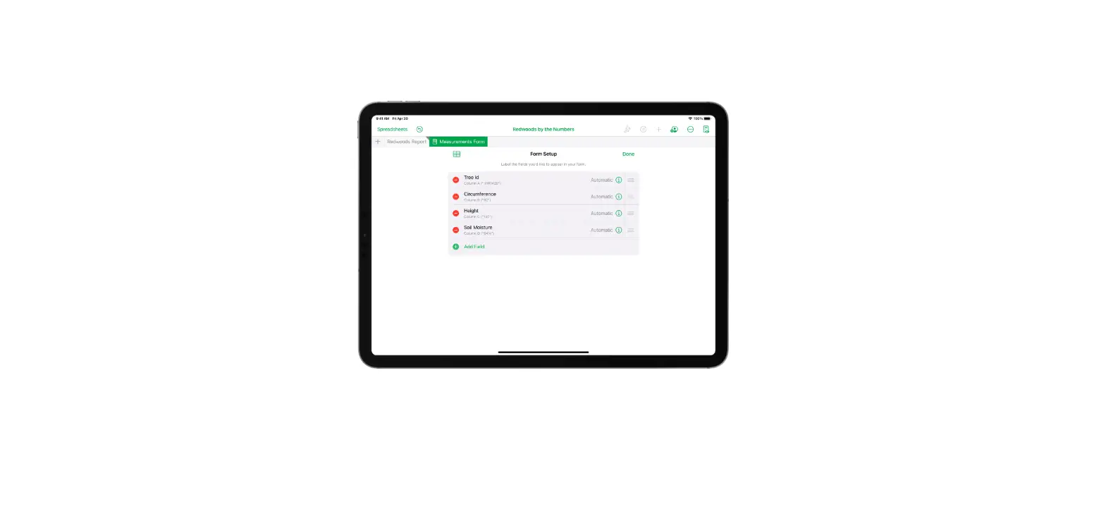 Enter Data Easily Using Forms In Numbers