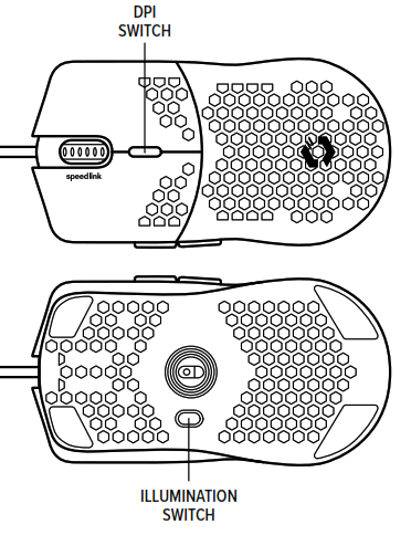 speedlink SL 680020 BK Skell Lightweight Gaming Mouse - fig