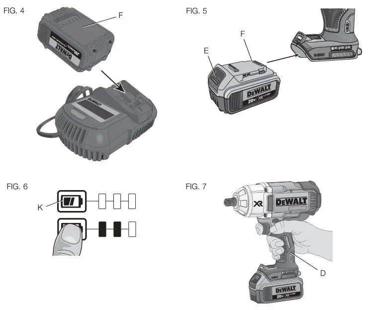 DEWALT DCF899 Impact Wrench - Fig 4, 5, 6, 7