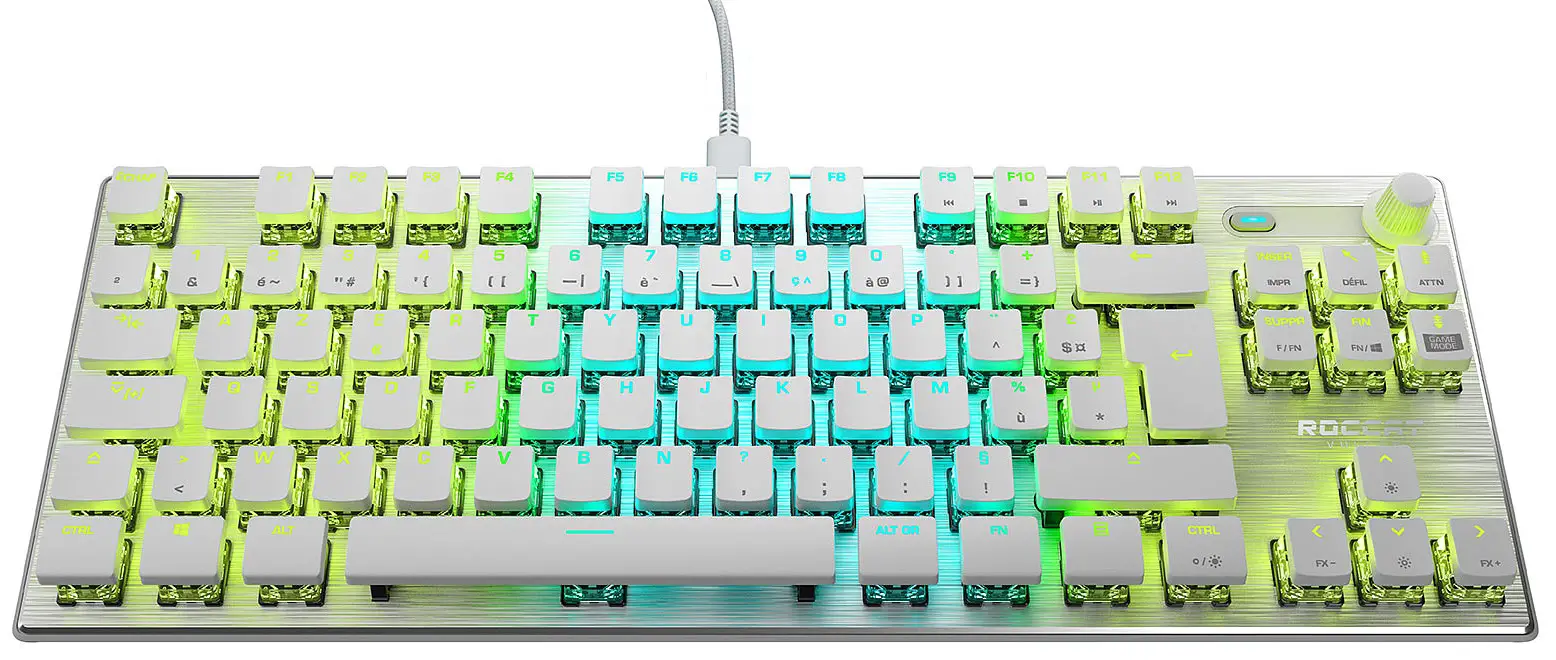 ROCCAT FN F10 Tenkeyless Linear Optical Titan Switch PC Gaming Keyboard