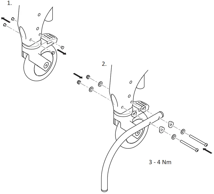 INVACARE AP1601986 Aquatec Ocean Accessory Front Antitipper - Figure 2