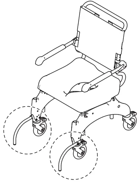 INVACARE AP1601986 Aquatec Ocean Accessory Front Antitipper