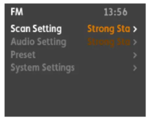 NORDIC JR-L0218D 18v Li-ion Cordless Jobsite 2-speaker Radio - FM Menu Options